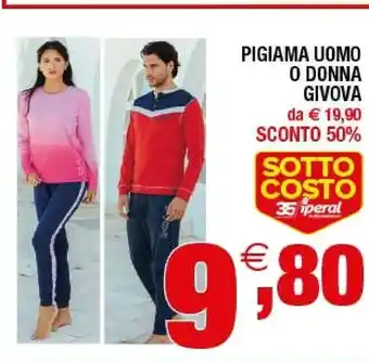 Iperal Pigiama Uomo O Donna Givova offerta