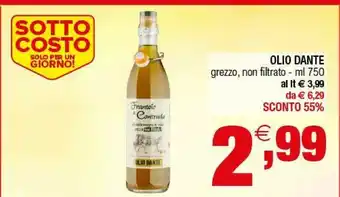 Iperal Olio Dante Grezzo, Non Filtrato offerta