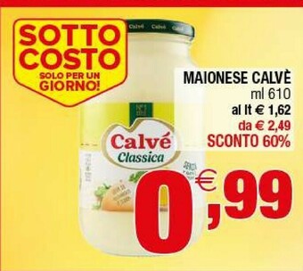 Iperal Calvè Maionese Classica offerta