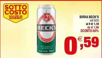 Iperal Beck's - Birra 500 G(ml) offerta