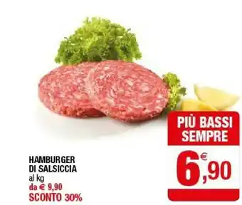 Iperal Hamburger Di Salsiccia offerta