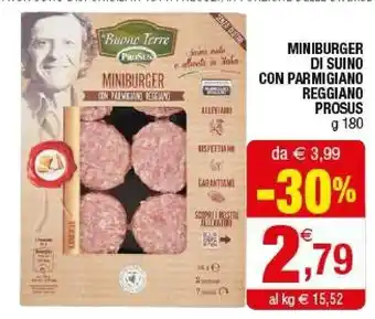Iperal Prosus Miniburger Di Suino Con Parmigiano Reggiano offerta