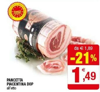 Iperal Pancetta Piacentina Dop offerta