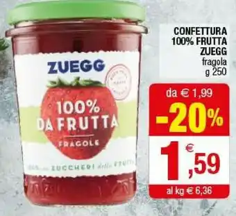 Iperal Zuegg 100% Da Frutta Fragole 250 G(ml) offerta