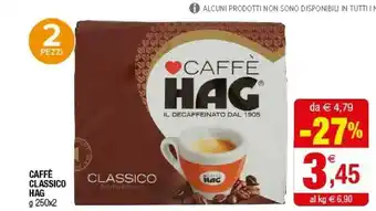 Iperal Hag Caffè Classico 250 G(ml) offerta