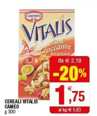 Iperal Cameo Vitalis Muesli Croccante Mix Di Frutta 300 G(ml) offerta