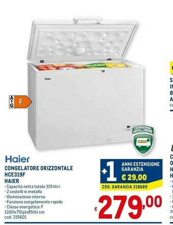 Metro Haier Congelatori a pozzetto offerta