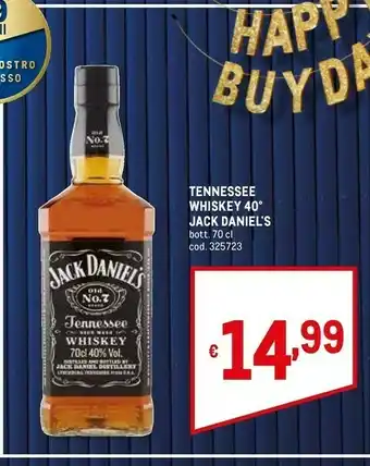 Metro Jack Daniels Whisky offerta