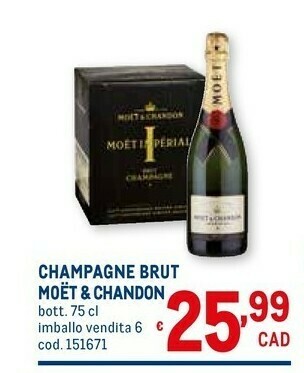 Metro Brut Champagne offerta
