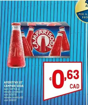 Metro Campari Aperitivo analcolico offerta
