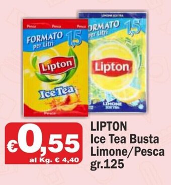 LIPTON Ice Tea Busta Limone/Pesca gr.125