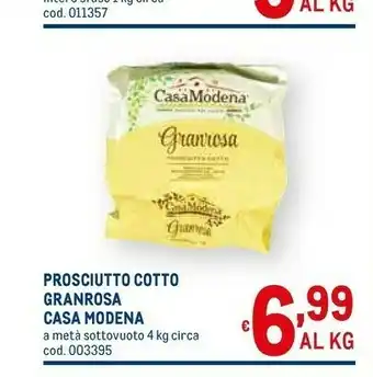 Metro Casa Modena Prosciutto cotto offerta