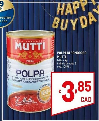 Metro Mutti Pomodori pelati offerta