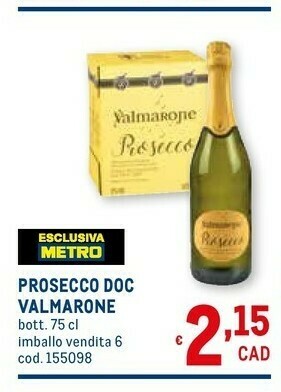 Metro Prosecco offerta