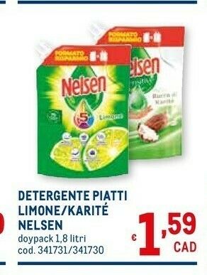 Metro Nelsen Detersivo piatti offerta