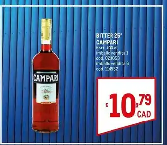 Metro Campari Bitter offerta