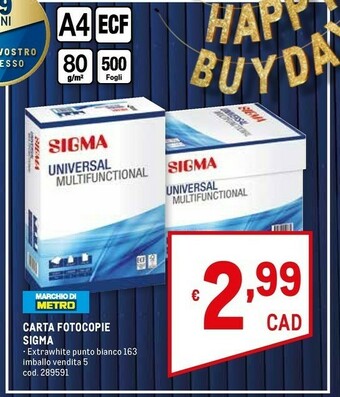 Metro Carta offerta