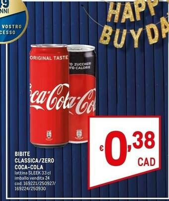 Metro Coca Cola Coca cola zero offerta