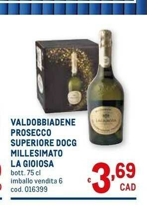 Metro Millesimato Prosecco offerta