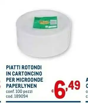 Metro Cuki Piatti di plastica offerta