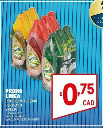 Metro Svelto Detersivo piatti offerta