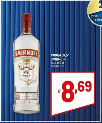 Metro Smirnoff Vodka offerta