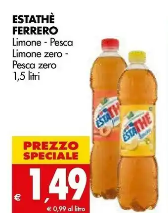 Tigros Ferrero EstaThè Pesca 1500 G(ml) offerta