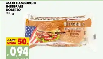Tigros Roberto - Maxi Hamburger Integrale 300 G(ml) offerta