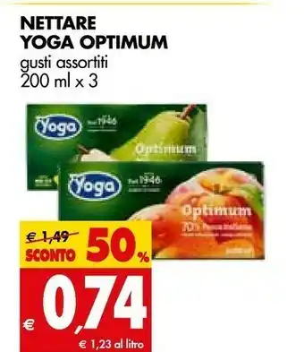 Tigros Yoga Optimum 50% Di Albicocca 200 G(ml) offerta