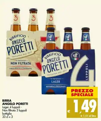 Tigros Angelo poretti Birra Lager 4 Luppoli offerta