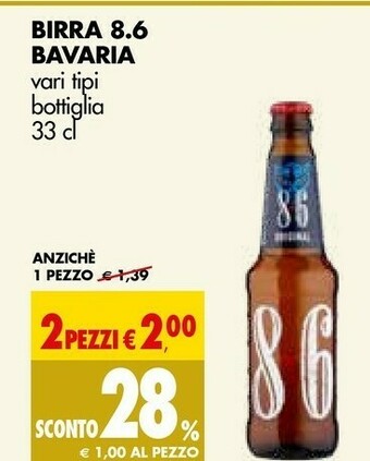 Tigros Bavaria Birra 8.6 offerta