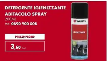 Würth Detergente Igienizzante Abitacolo Spray offerta