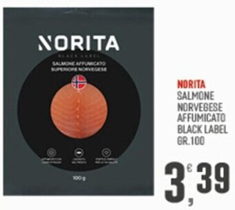 NORITA SALMONE NORVEGESE AFFUMICATO BLACK LABEL GR.100