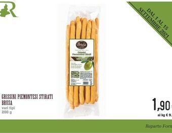Conad Brusa - Grissini Piemontesi Stirati Integrali 200 G(ml) offerta