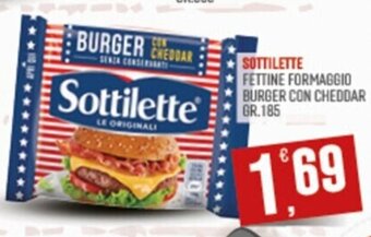 SOTTILETTE FETTINE FORMAGGIO BURGER CON CHEDDAR GR.185