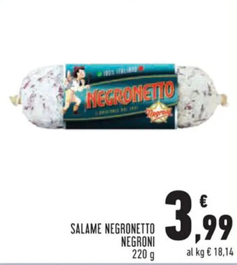 Conad SALAME NEGRONETTO NEGRONI 220 g offerta