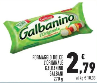 Conad FORMAGGIO DOLCE L'ORIGINALE GALBANINO GALBANI 270 g offerta