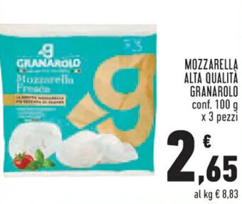 Conad MOZZARELLA ALTA QUALITÀ GRANAROLO conf. 100 g x 3 pezzi offerta