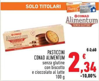 Conad PASTICCINI CONAD ALIMENTUM 100 g offerta