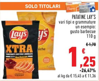 Conad PATATINE LAY'S 110 g offerta