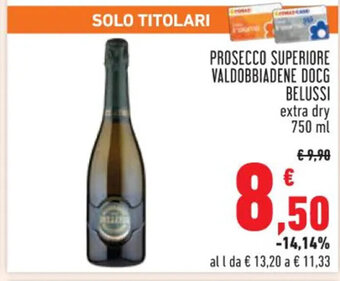 Conad PROSECCO SUPERIORE VALDOBBIADENE DOCG BELUSSI 750 ml offerta