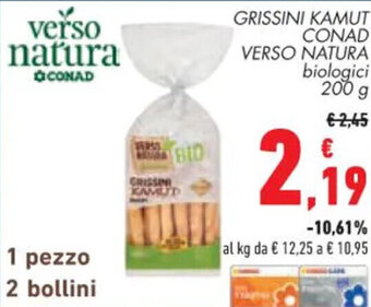 Conad GRISSINI KAMUT CONAD VERSO NATURA 200 g offerta