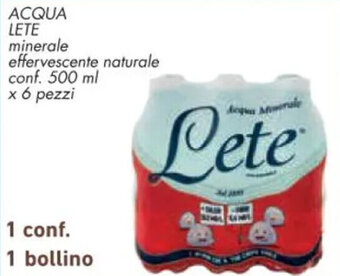 Conad ACQUA LETE minerale 500 ml offerta