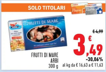 Conad FRUTTI DI MARE Arbi 300 g offerta