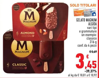 Conad Superstore GELATO MAGNUM ALGIDA 316 g offerta