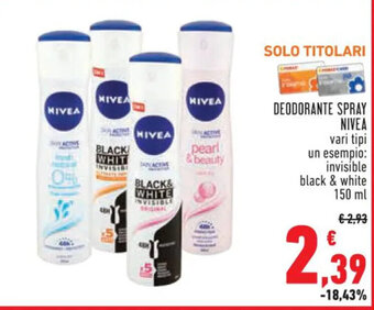 Conad Superstore DEODORANTE SPRAY NIVEA 150 ml offerta