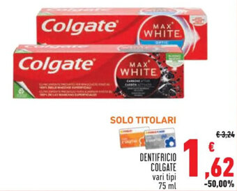 Conad Superstore DENTIFRICIO COLGATE vari tipi 75 ml offerta