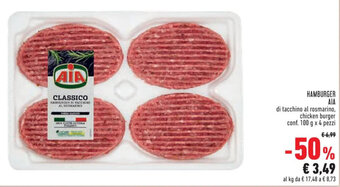 Conad Superstore HAMBURGER AIA conf. 100 g x 4 pezzi offerta