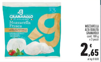 Conad Superstore MOZZARELLA ALTA QUALITÀ GRANAROLO conf. 100 g x 3 pezzi offerta