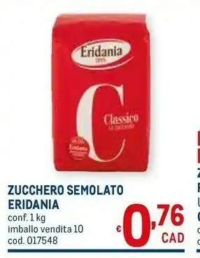 Metro Eridania Zucchero offerta
